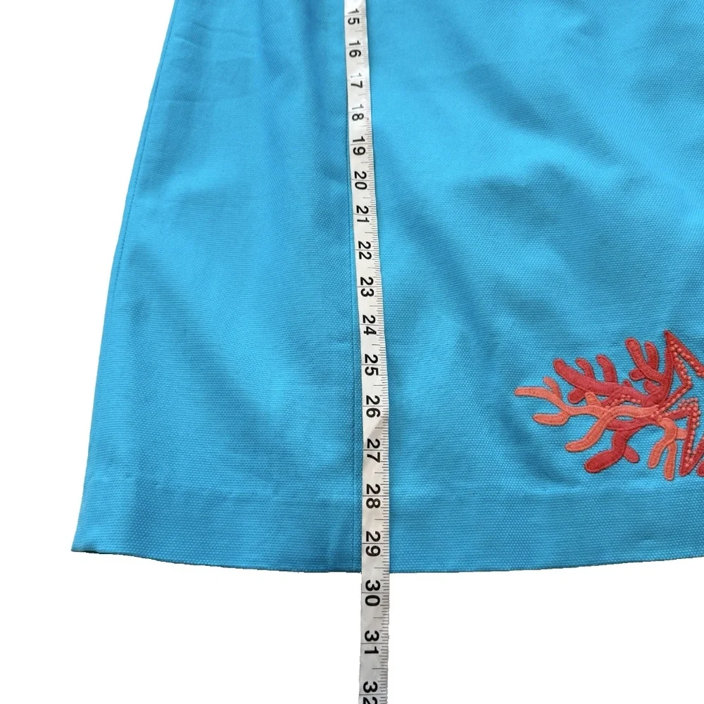 Lilly Pulitzer Size 10 Bowen Tourquise Lorac Panel Embroidery Strapless Dress - Picture 4 of 14